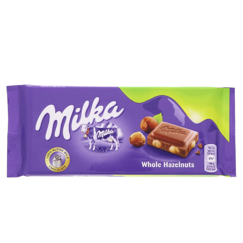 GETIT.QA- Qatar’s Best Online Shopping Website offers MILKA WHOLE HAZELNUTS CHOCOLATE 100G at the lowest price in Qatar. Free Shipping & COD Available!