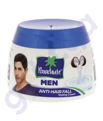 BUY PARACHUTE MEN ANTI HAIR FALL STYLING HAIR CREAM-140 ML IN QATAR