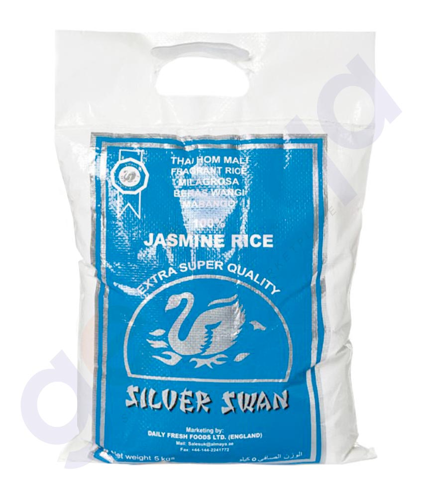 BUY BEST PRICED SILVER SWAN FRAG RICE JASMINE 5KG IN QATAR