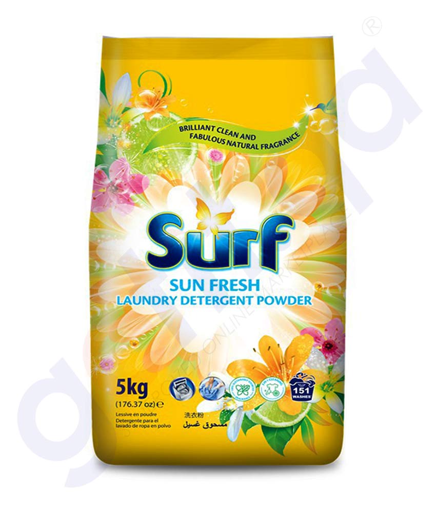 Buy Surf Sun Fresh Laundry Powder 5kg Online Doha Qatar