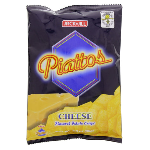 GETIT.QA- Qatar’s Best Online Shopping Website offers JACK N JILL PIATTOS CHEESE FLAVORED POTATO CRISPS 85G at the lowest price in Qatar. Free Shipping & COD Available!