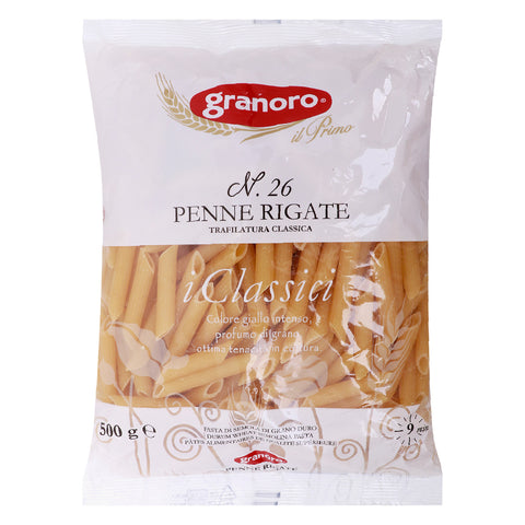 GETIT.QA- Qatar’s Best Online Shopping Website offers GRANORO CLASSIC PENNE RIGATE PASTA NO.26 500 G at the lowest price in Qatar. Free Shipping & COD Available!