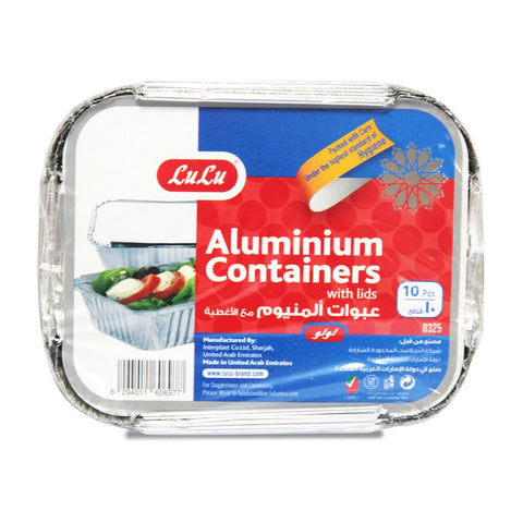 GETIT.QA- Qatar’s Best Online Shopping Website offers LULU ALUMINIUM CONTAINERS WITH LIDS 10PCS at the lowest price in Qatar. Free Shipping & COD Available!