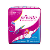 GETIT.QA- Qatar’s Best Online Shopping Website offers SANITA PRIVATE PADS MAXI POCKET SUPER WITH WINGS 9PCS at the lowest price in Qatar. Free Shipping & COD Available!