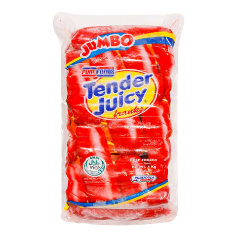 GETIT.QA- Qatar’s Best Online Shopping Website offers PURE FOODS TENDER JUICY FRANKS JUMBO 1 KG at the lowest price in Qatar. Free Shipping & COD Available!