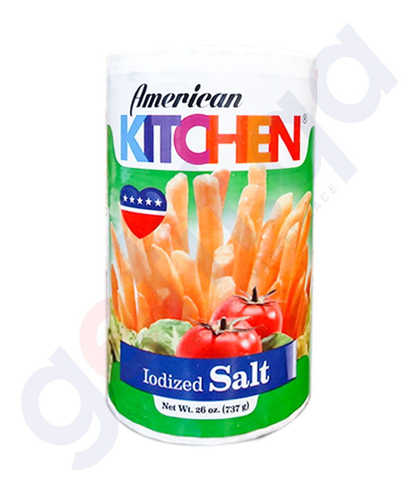 Buy American Kitchen Iodized Salt 737g Online in Doha Qatar