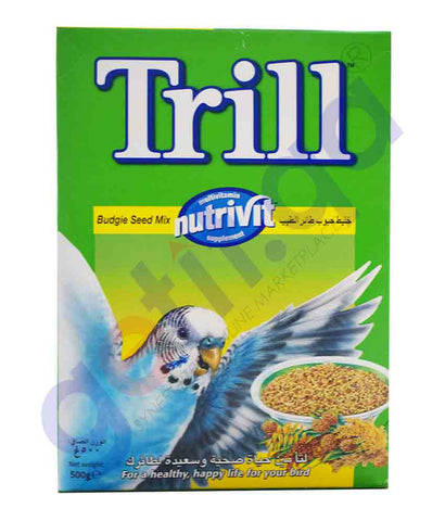 BUY TRILL NUTRIVIT BUDGIE SEED MIX 500GM IN QATAR | HOME DELIVERY WITH COD ON ALL ORDERS ALL OVER QATAR FROM GETIT.QA