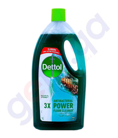 BUY DETTOL ANTIBACTERIAL 3X POWER FLOOR CLEANER PINE 1LTR IN QATAR | HOME DELIVERY WITH COD ON ALL ORDERS ALL OVER QATAR FROM GETIT.QA