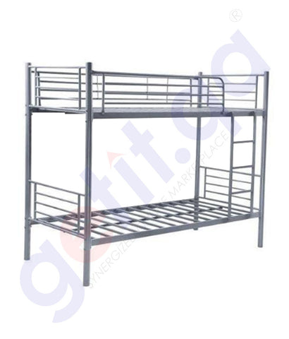 BUY STEEL BUNK BED 90CM X 190CM GREY HEAVY DUTY MADE IN CHINA IN QATAR | HOME DELIVERY WITH COD ON ALL ORDERS ALL OVER QATAR FROM GETIT.QA  