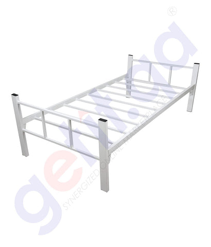 BUY STEEL BED SINGLE 90CM X 190CM GREY HEAVY DUTY MADE IN CHINA IN QATAR | HOME DELIVERY WITH COD ON ALL ORDERS ALL OVER QATAR FROM GETIT.QA  