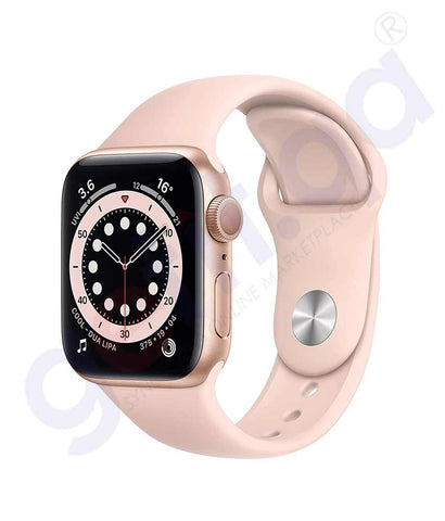 Buy Apple Watch 6 GPS 40mm Aluminium Pink Sport Doha Qatar