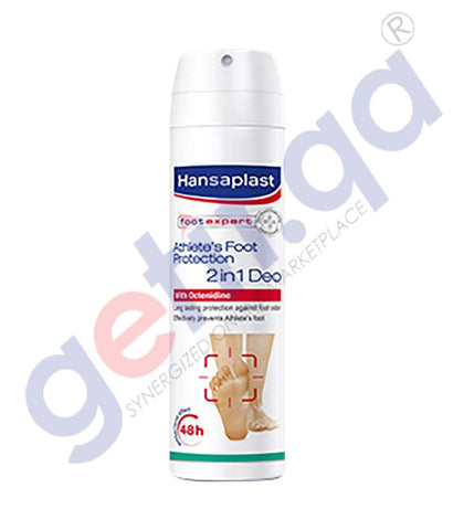 GETIT.QA | Buy Hansaplast Foot Protection 2 in 1 Spray 150ml Doha Qatar