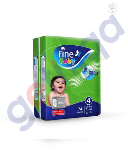GETIT.QA | Buy Fine Baby Diaper Megapack Large 74 Diapers Doha Qatar