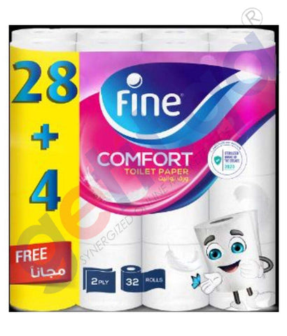 Fine Comfort Toilet Paper 2 Ply 32 Rolls