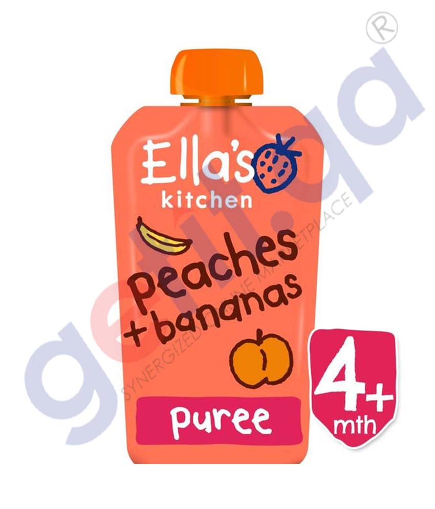 Ellas Kitchen Organic Peaches + Bananas 120g Regular