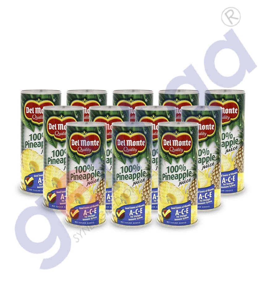 Del Monte Pineapple Juice Unsweetened 100% 240ml