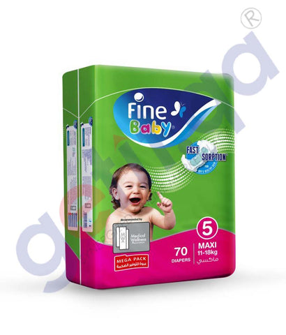GETIT.QA | Buy Fine Baby Diaper Megapack Maxi 70 Diapers Doha Qatar