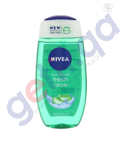 GETIT.QA | Buy Nivea Care Shower Gel Fresh Aloe 250ml Online Doha Qatar