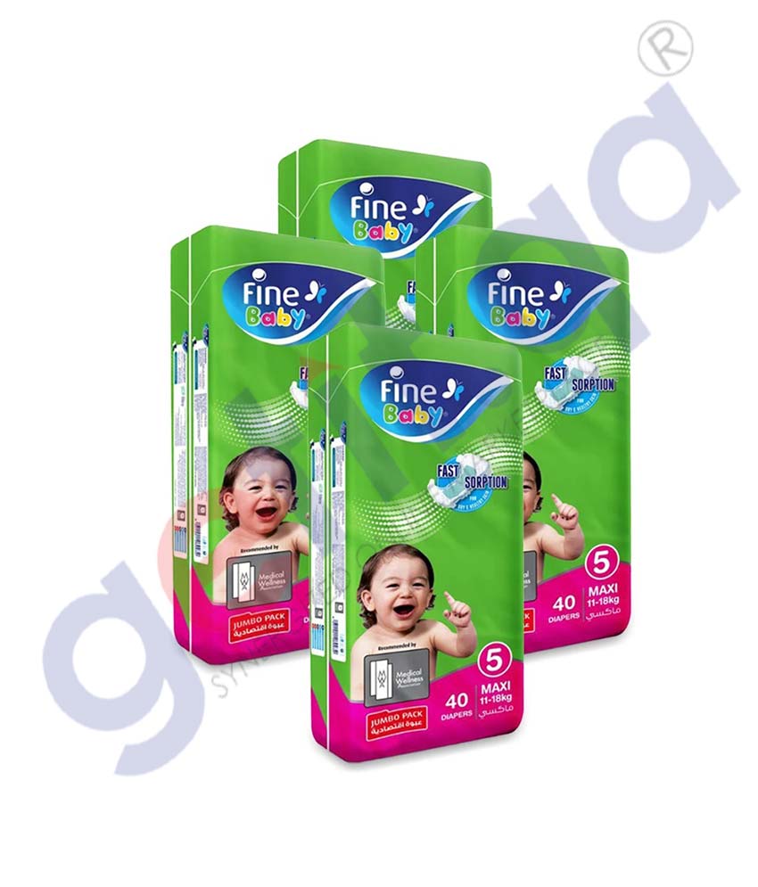 GETIT.QA | Shop Fine Baby Diaper Jumbo Pack Maxi 40 Diapers Doha Qatar