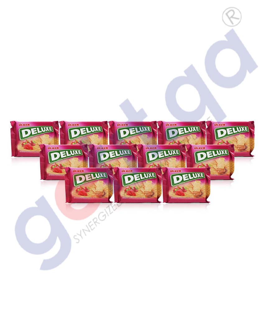 BUY Ulker Deluxe Wafer with Strawberry 39GMS IN QATAR | HOME DELIVERY WITH COD ON ALL ORDERS ALL OVER QATAR FROM GETIT.QA