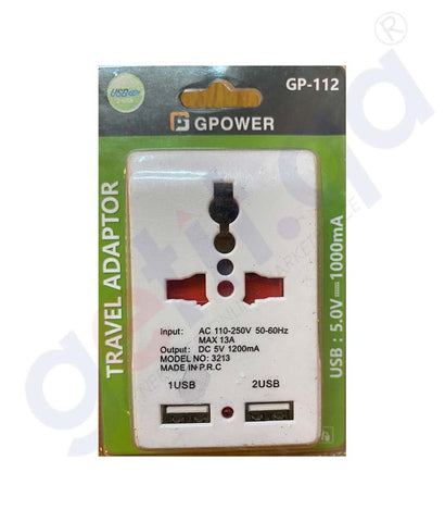 Buy Gitco GPower Travel Adaptor GP-112 Online Doha Qatar