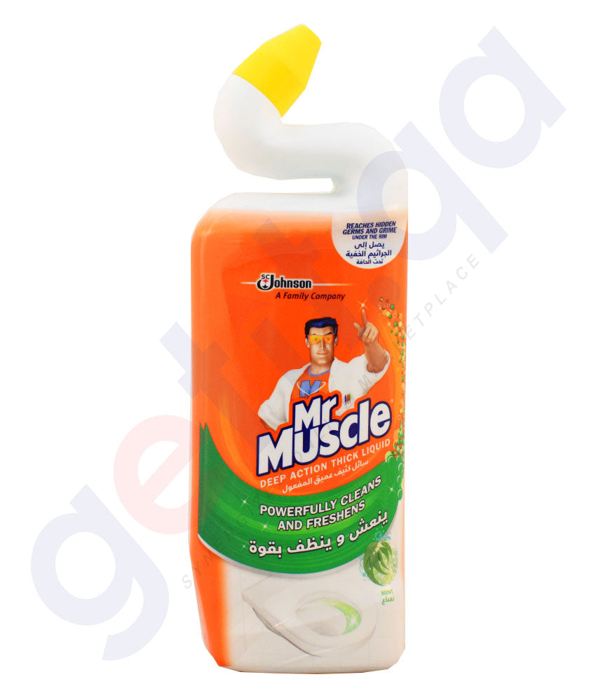 BUY MR MUSCLE TOILET CLEANER MINT - 750ML IN QATAR | HOME DELIVERY WITH COD ON ALL ORDERS ALL OVER QATAR FROM GETIT.QA