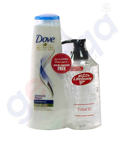 Buy Dove Shampoo 400ml+Lifebuoy Sanitizer 500ml Doha Qatar