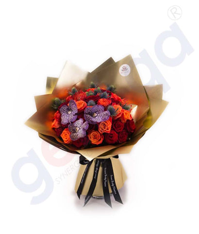 Buy Les Exotique Hand Bouquet Price Online in Doha Qatar