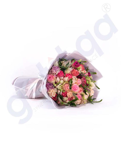 Buy Premiere En Rose Hand Bouquet Price Online Doha Qatar