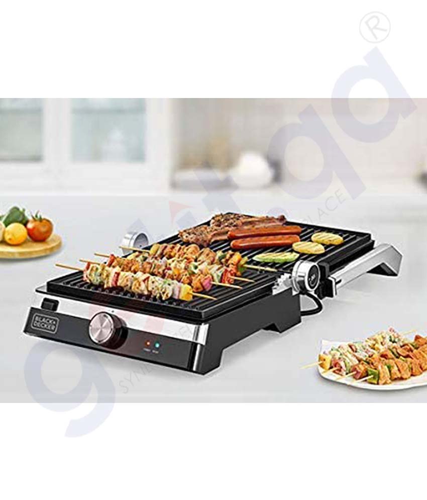 BUY BLACK+DECKER 2000W FAMILY HEALTH GRILL CG2000-B5 IN QATAR | HOME DELIVERY WITH COD ON ALL ORDERS ALL OVER QATAR FROM GETIT.QA