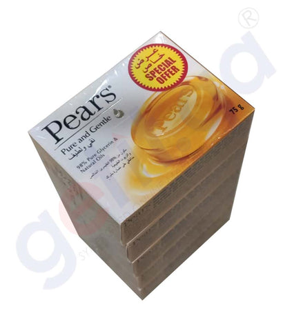 Buy Pears Pure & Gentle Soap 75gx5pcs Online in Doha Qatar