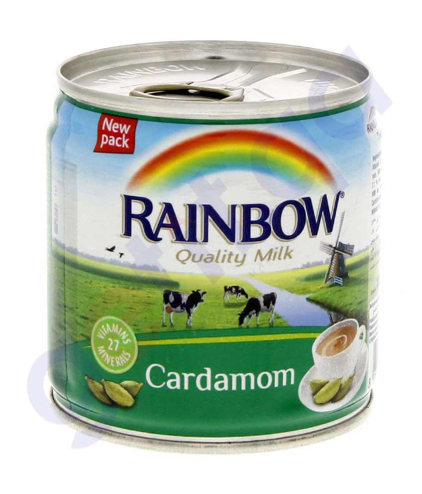 BUY RAINBOW MILK CARDAMOM TIN 170GM IN QATAR | HOME DELIVERY WITH COD ON ALL ORDERS ALL OVER QATAR FROM GETIT.QA