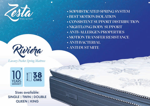 BUY Riviera Pocket Spring Mattress IN QATAR | HOME DELIVERY WITH COD ON ALL ORDERS ALL OVER QATAR FROM GETIT.QA