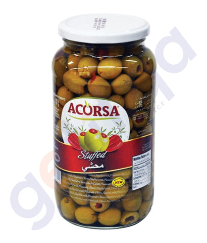 BUY BEST PRICED ACORSA OLIVES GREEN STUFED JAR 575GM IN QATAR