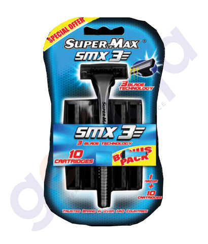 GETIT.QA | Buy SuperMax SMX3- 10 Cartridge Pack Price Online Doha Qatar