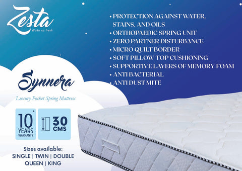 BUY Synnera Pocket Spring Mattress IN QATAR | HOME DELIVERY WITH COD ON ALL ORDERS ALL OVER QATAR FROM GETIT.QA