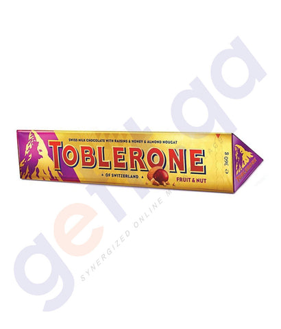 Buy Best Quality Toblerone Fruit & Nut 360gm Online in Qatar