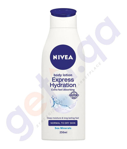 BUY NIVEA EXPRESS HYDRATION BODY LOTION 250ML 80301 IN QATAR | HOME DELIVERY WITH COD ON ALL ORDERS ALL OVER QATAR FROM GETIT.QA