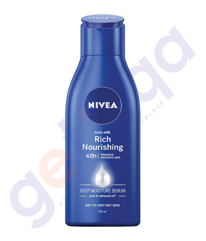 BUY NIVEA RICH NOURISHING BODY LOTION 125ML IN QATAR | HOME DELIVERY WITH COD ON ALL ORDERS ALL OVER QATAR FROM GETIT.QA