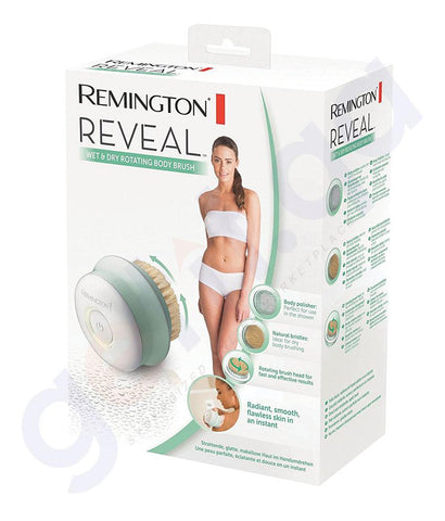 BUY Remington Reveal body Cleansing shower Brush (Rechargeable) BB1000 IN QATAR | HOME DELIVERY WITH COD ON ALL ORDERS ALL OVER QATAR FROM GETIT.QA
