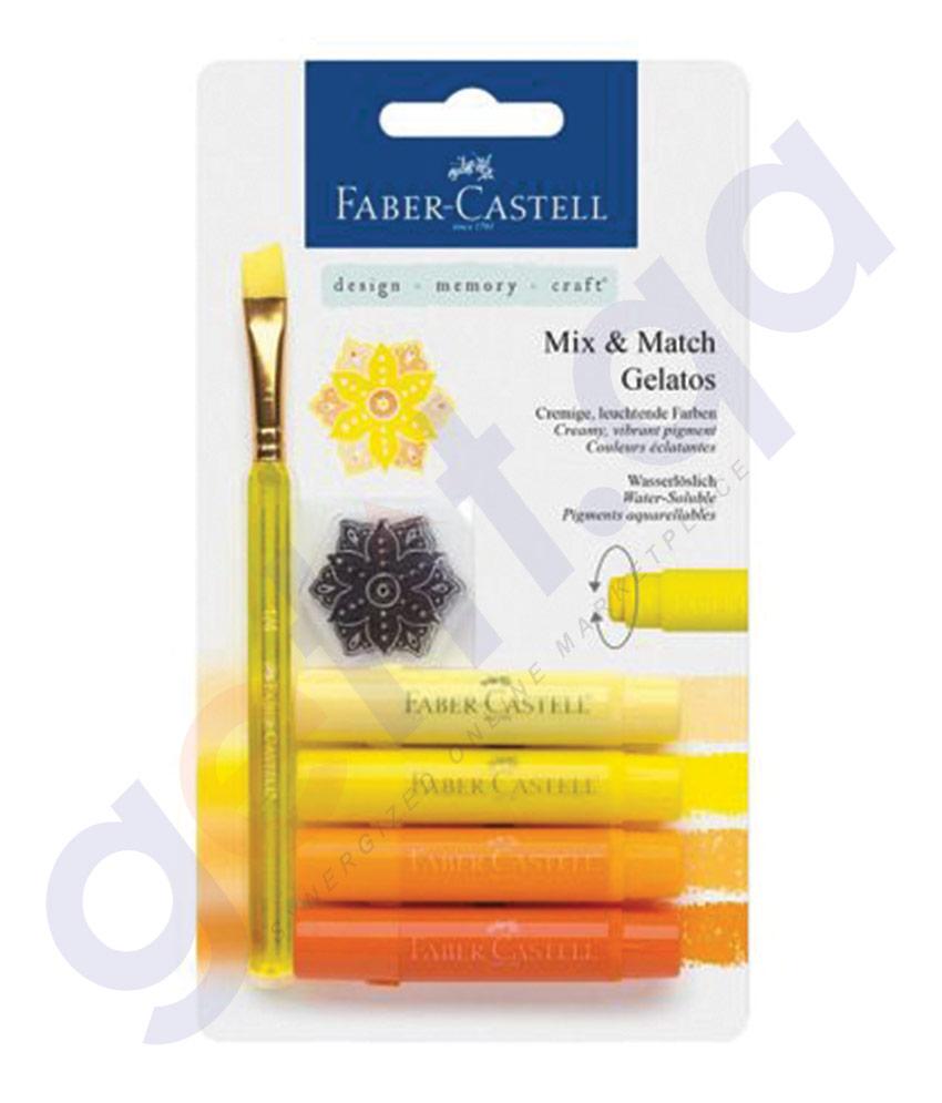 Drawing And Modelling Items - CRAYO GELATOS  4PC BLISTER BY FABER CASTELL