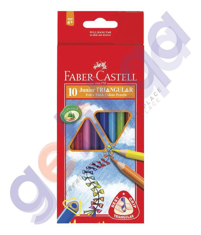 BUY JUNIOR TRIANGULAR COLOR PENCIL BY FABER CASTELL IN QATAR | HOME DELIVERY WITH COD ON ALL ORDERS ALL OVER QATAR FROM GETIT.QA