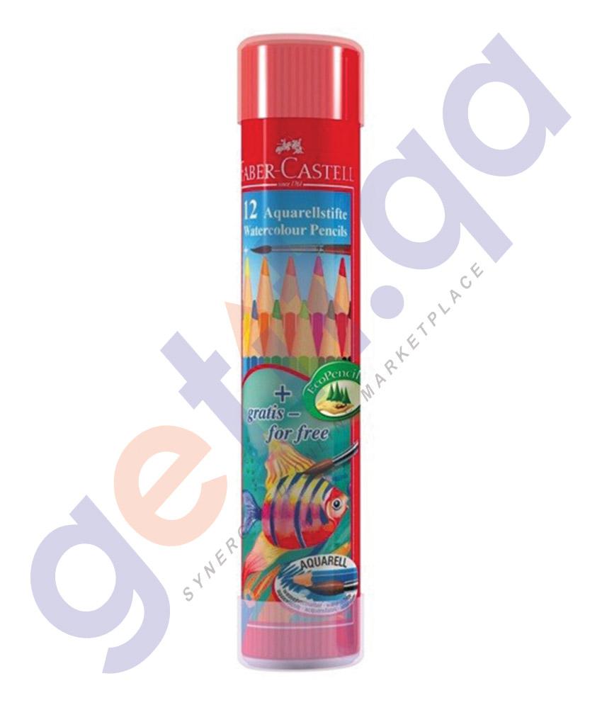 Drawing And Modelling Items - WATER COLOR PENCIL ROUND TIN BY FABER CASTELL