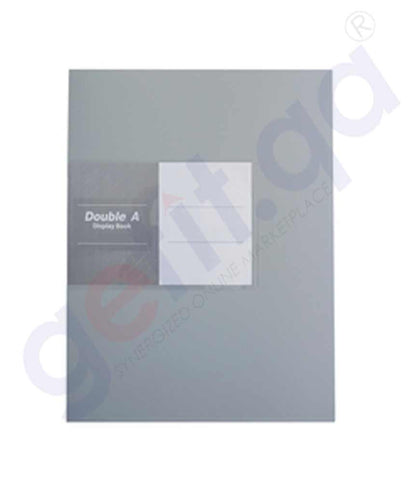 Buy Double A Clear Holder A4/20 Pocket Grey in Doha Qatar