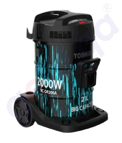 BUY TOSHIBA VACUUM CLEANER 2000W DRUM TYPE, 21L TANK CAPACITY, BLOW FUNCTION, 220-240V, 50-60HZ, TELE TUBE, FLOOR/CARPET FLOOR VC-DR200ABF(B) IN QATAR | HOME DELIVERY WITH COD ON ALL ORDERS ALL OVER QATAR FROM GETIT.QA