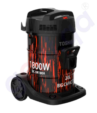 BUY TOSHIBA VACCUM CLEANER 1800W DRUM TYPE, 20L TANK CAPACITY, BLOW FUNCTION, 220-240V, 50-60HZ, TELE TUBE, FLOOR/CARPET FLOOR VC-DR180ABF Media 1 of 2 IN QATAR | HOME DELIVERY WITH COD ON ALL ORDERS ALL OVER QATAR FROM GETIT.QA