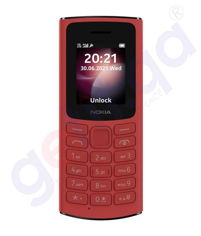 Buy Nokia 105 TA1378 4g Dual Sim Red Online in Doha Qatar