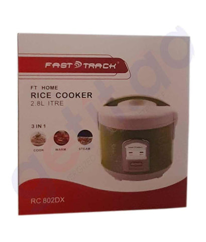 BUY FAST TRACK RICE COOKER 3 IN 1 FT 802 DX 2.8 LTR - FT 802 DX IN QATAR | HOME DELIVERY WITH COD ON ALL ORDERS ALL OVER QATAR FROM GETIT.QA