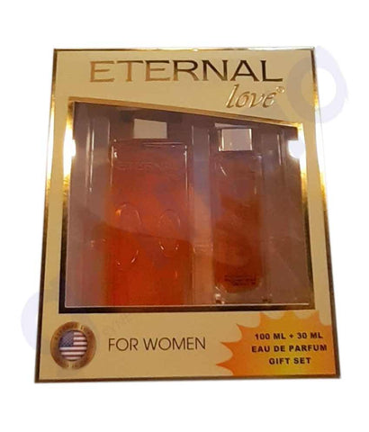 BUY ETERNAL LOVE WOMEN  100 ML + 30ML EAU DE PERFUME GIFT SET IN QATAR | HOME DELIVERY WITH COD ON ALL ORDERS ALL OVER QATAR FROM GETIT.QA