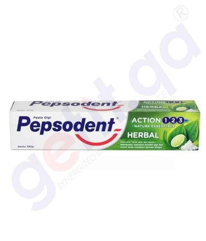 Buy Pepsodent Action123 Herbal Toothpaste 190g Doha Qatar